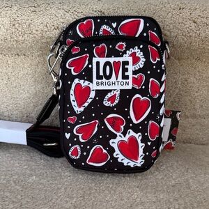 Brighton Hearts a Flutter Utility Bag - Black and Red